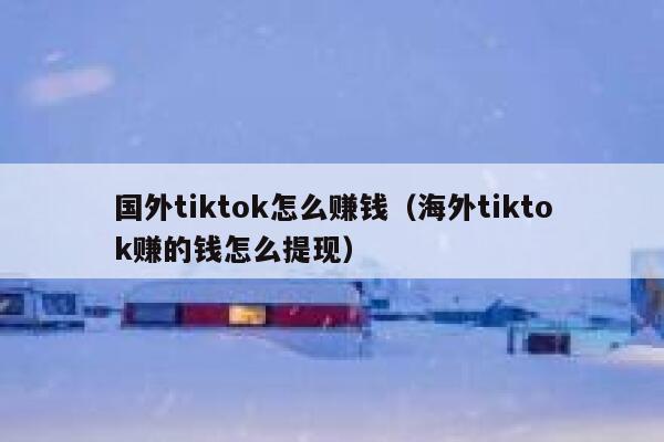 国外tiktok怎么赚钱（海外tiktok赚的钱怎么提现） 第1张