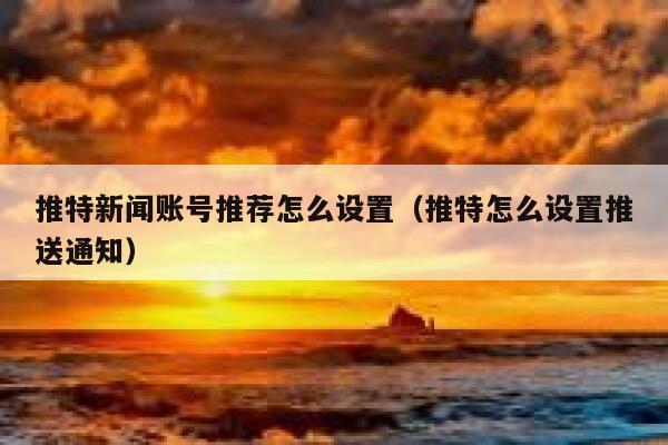 推特新闻账号推荐怎么设置（推特怎么设置推送通知） 第1张