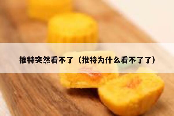 推特突然看不了（推特为什么看不了了） 第1张