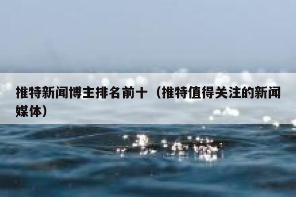 推特新闻博主排名前十（推特值得关注的新闻媒体） 第1张