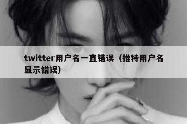 twitter用户名一直错误（推特用户名显示错误） 第1张