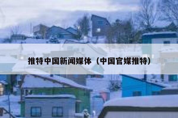推特中国新闻媒体（中国官媒推特） 第1张