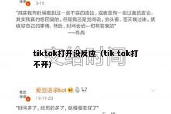 tiktok打开没反应（tik tok打不开） 第1张