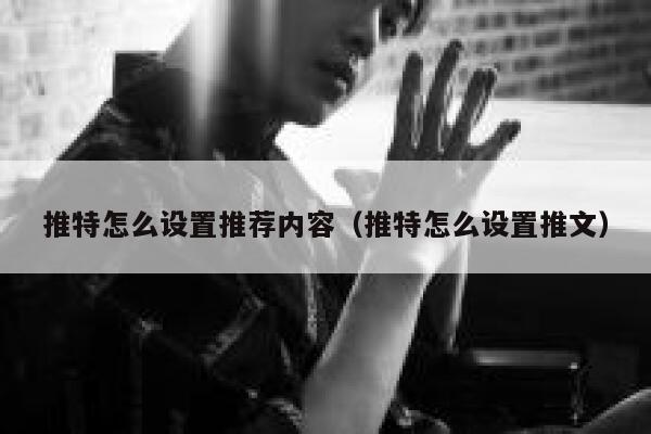 推特怎么设置推荐内容（推特怎么设置推文） 第1张