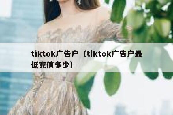 tiktok广告户（tiktok广告户最低充值多少） 第1张