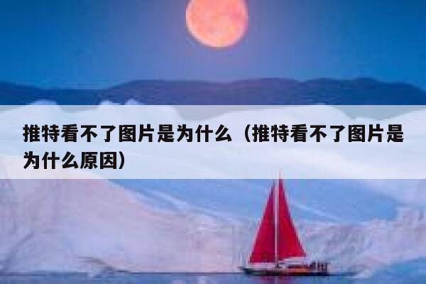 推特看不了图片是为什么（推特看不了图片是为什么原因） 第1张