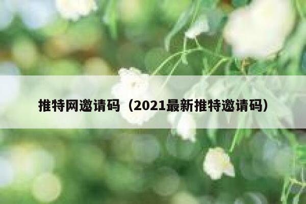 推特网邀请码（2021最新推特邀请码） 第1张