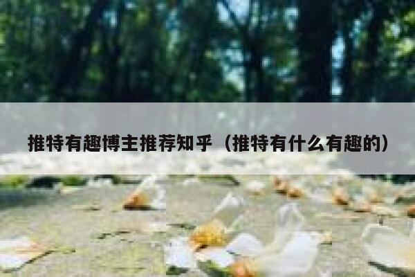 推特有趣博主推荐知乎（推特有什么有趣的） 第1张