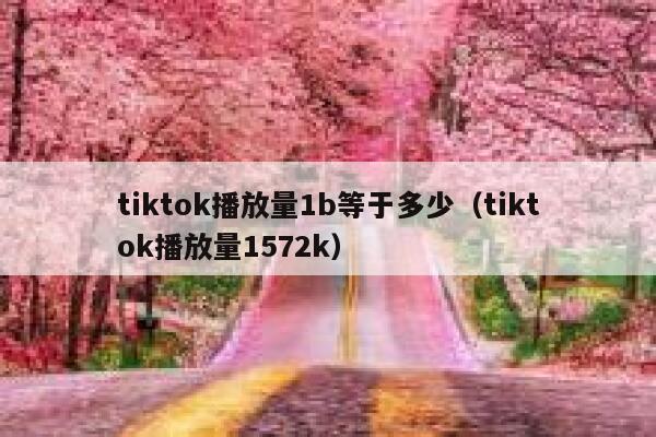 tiktok播放量1b等于多少（tiktok播放量1572k） 第1张