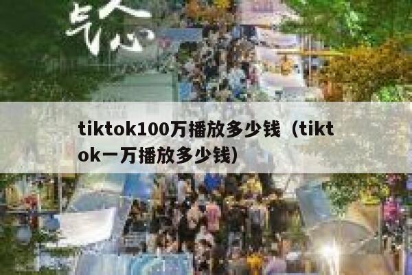 tiktok100万播放多少钱（tiktok一万播放多少钱） 第1张
