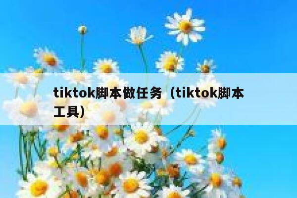 tiktok脚本做任务（tiktok脚本工具） 第1张
