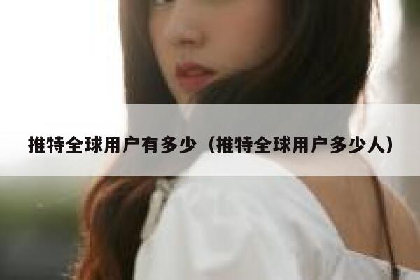 推特全球用户有多少（推特全球用户多少人） 第1张
