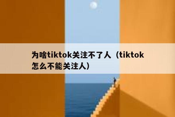 为啥tiktok关注不了人（tiktok怎么不能关注人） 第1张