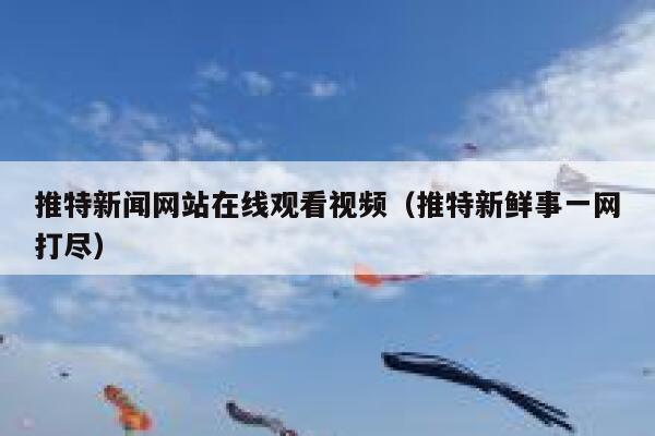 推特新闻网站在线观看视频（推特新鲜事一网打尽） 第1张