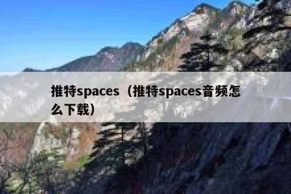 推特spaces（推特spaces音频怎么下载） 第1张