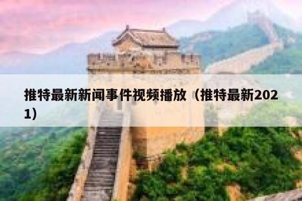 推特最新新闻事件视频播放（推特最新2021） 第1张