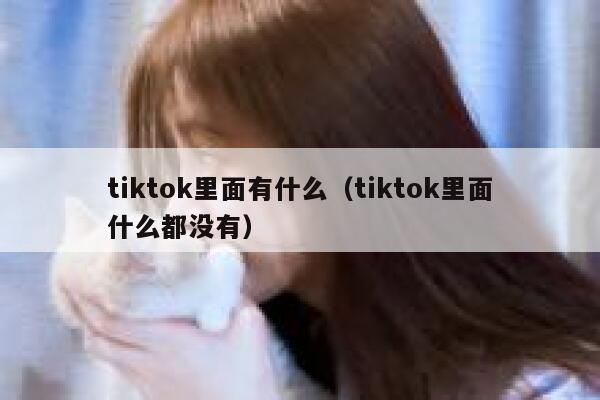 tiktok里面有什么（tiktok里面什么都没有） 第1张