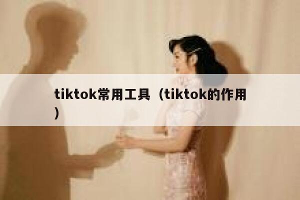 tiktok常用工具（tiktok的作用） 第1张