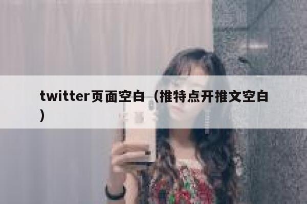 twitter页面空白（推特点开推文空白） 第1张