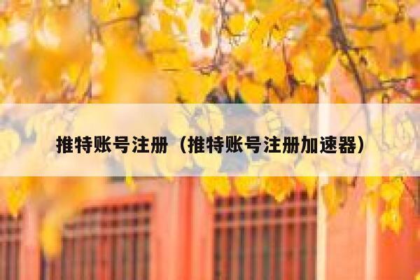 推特账号注册（推特账号注册加速器） 第1张