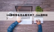 ins涨粉排名怎么看不到了（ins涨粉丝）