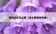 推特热点怎么看（怎么看推特热搜）