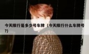 今天限行是多少号车牌（今天限行什么车牌号?）