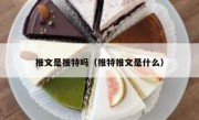 推文是推特吗（推特推文是什么）
