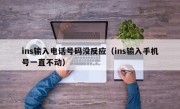 ins输入电话号码没反应（ins输入手机号一直不动）