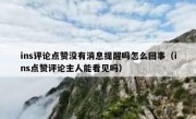 ins评论点赞没有消息提醒吗怎么回事（ins点赞评论主人能看见吗）