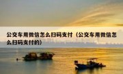 公交车用微信怎么扫码支付（公交车用微信怎么扫码支付的）