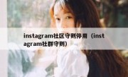 instagram社区守则停用（instagram社群守则）
