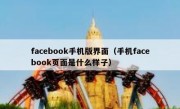facebook手机版界面（手机facebook页面是什么样子）