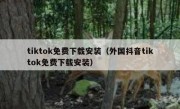 tiktok免费下载安装（外国抖音tiktok免费下载安装）