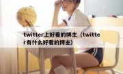 twitter上好看的博主（twitter有什么好看的博主）