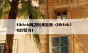 tiktok网店财务报表（tiktok2020营收）