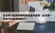 北京限行轮换周期时间表查询最新（北京新一轮限号轮换周期图片）