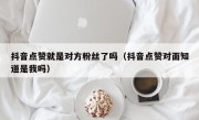 抖音点赞就是对方粉丝了吗（抖音点赞对面知道是我吗）