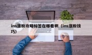ins涨粉攻略标签在哪看啊（ins涨粉技巧）