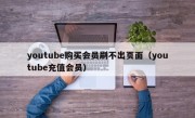 youtube购买会员刷不出页面（youtube充值会员）