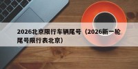 2026北京限行车辆尾号（2026新一轮尾号限行表北京）