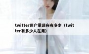 twitter用户量现在有多少（twitter有多少人在用）