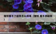 推特看不了趋势怎么回事（推特 看不到趋势）