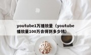 youtube1万播放量（youtube播放量100万会得到多少钱）