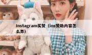 Instagram买赞（ins赞助内容怎么弄）