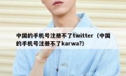 中国的手机号注册不了twitter（中国的手机号注册不了karwa?）