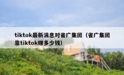 tiktok最新消息对省广集团（省广集团靠tiktok赚多少钱）