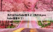 为什么YouTube登不上（为什么youtube登录不了）