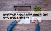北京限行轮换周期时间表最新消息查询（北京新一轮限号轮换周期图片）