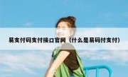 易支付码支付接口官网（什么是易码付支付）